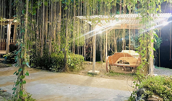 Outdoor pavilion seating